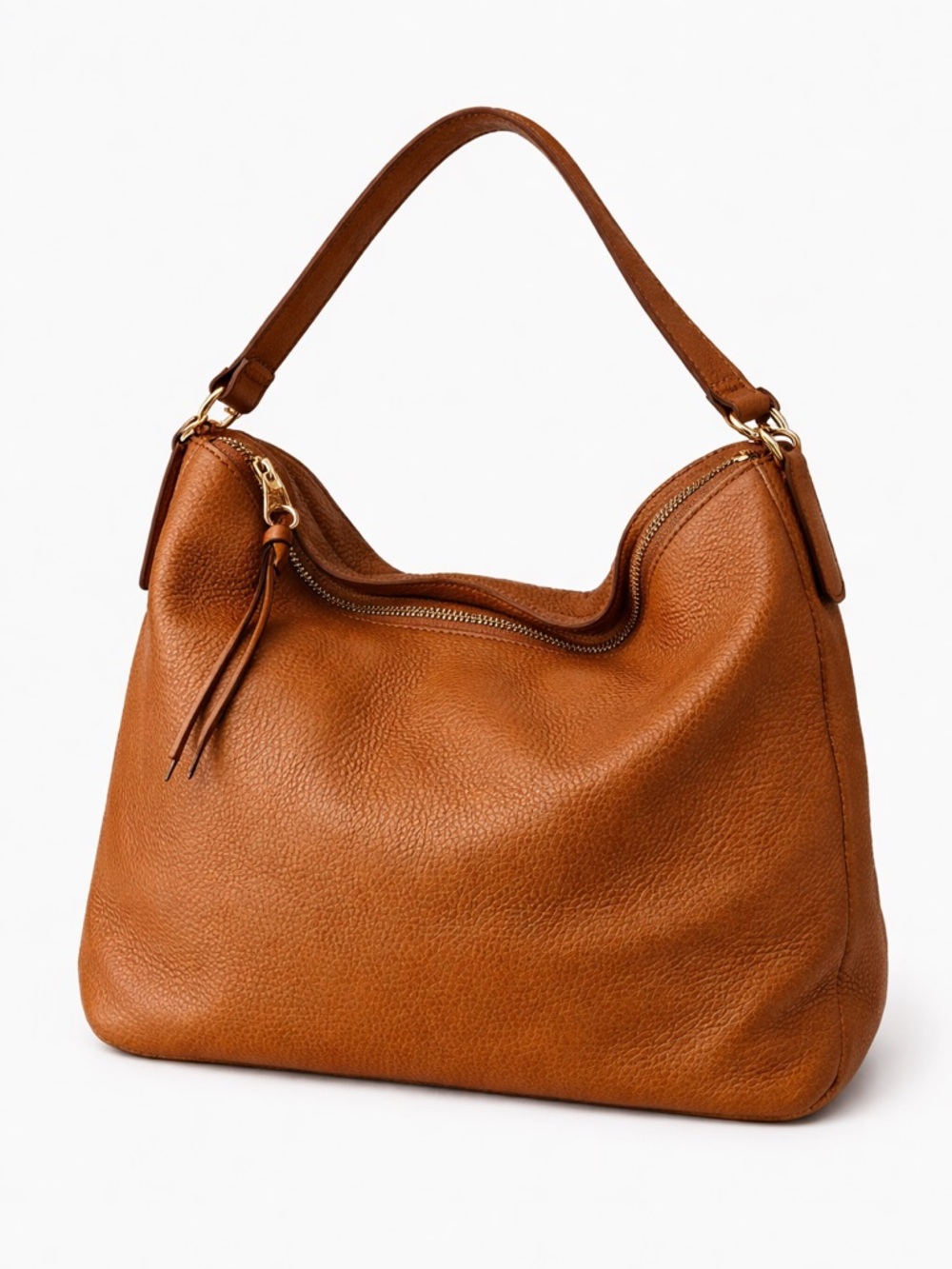 Coach Tan Leather shoulder Bag Slouchy hobo bag everyday - Picture 13 of 14